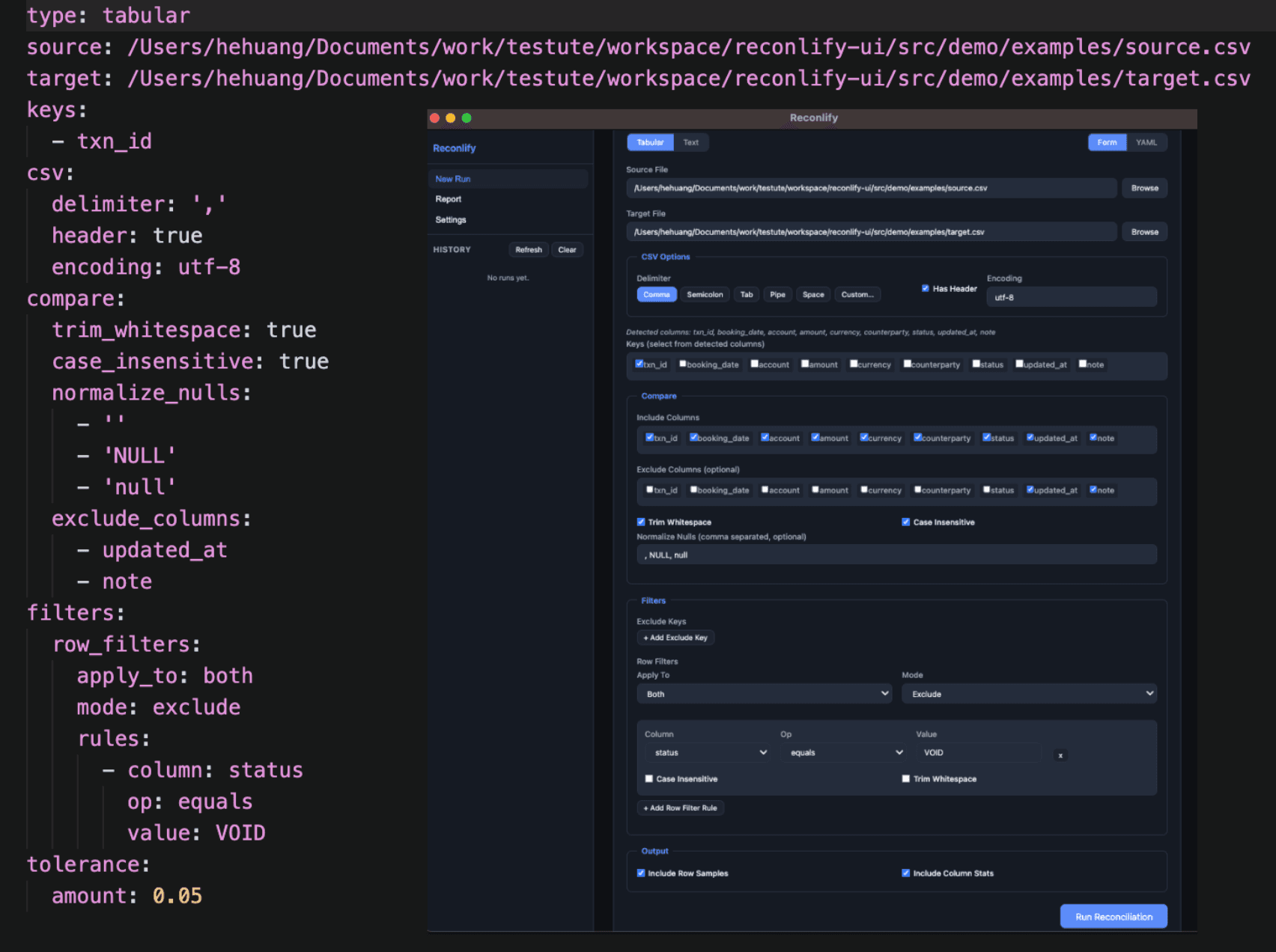 Normalization rules configuration